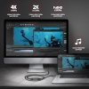AXAGON RVC-HI2M Adapter aktywny USB-C -> HDMI 2.0 4K/60Hz Aluminum, 25cm kabel